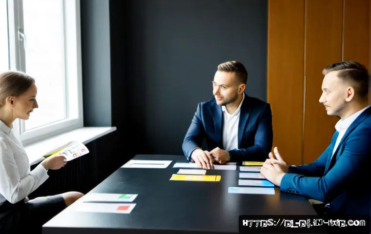 Home 30 BB 세일즈 프로세스 개선을 위한 리더십 개발 - Photorealistic leadership development workshop in a modern Warsaw B2B office, confident senior manag...